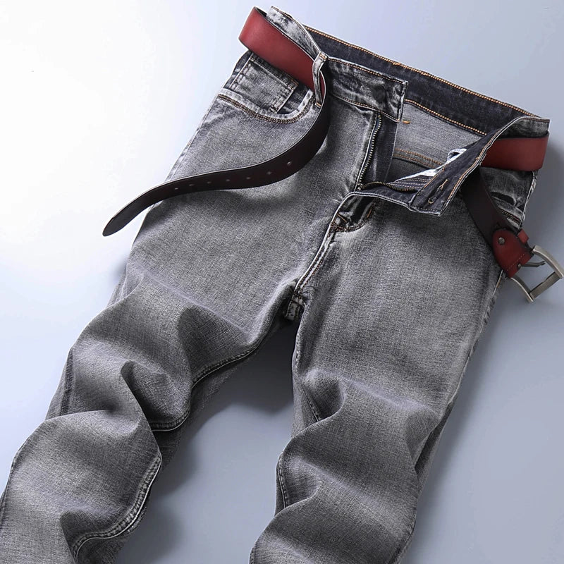 Stretch Fit Business & Casual Classic Style Denim Trousers