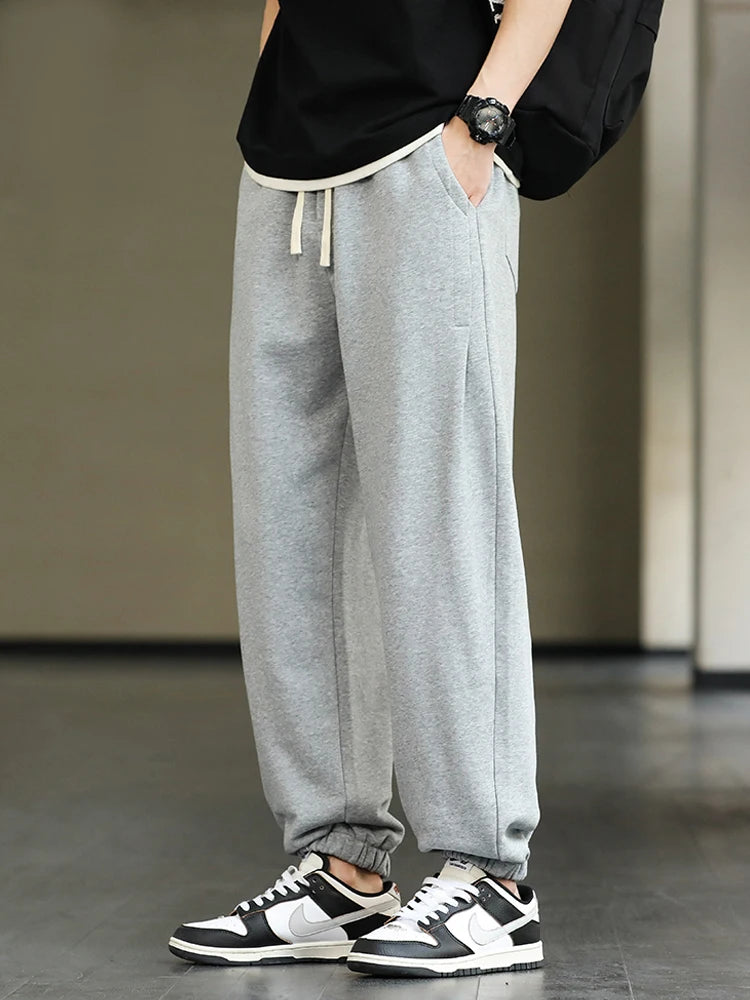 Casual Drawstring Baggy Cotton Joggers