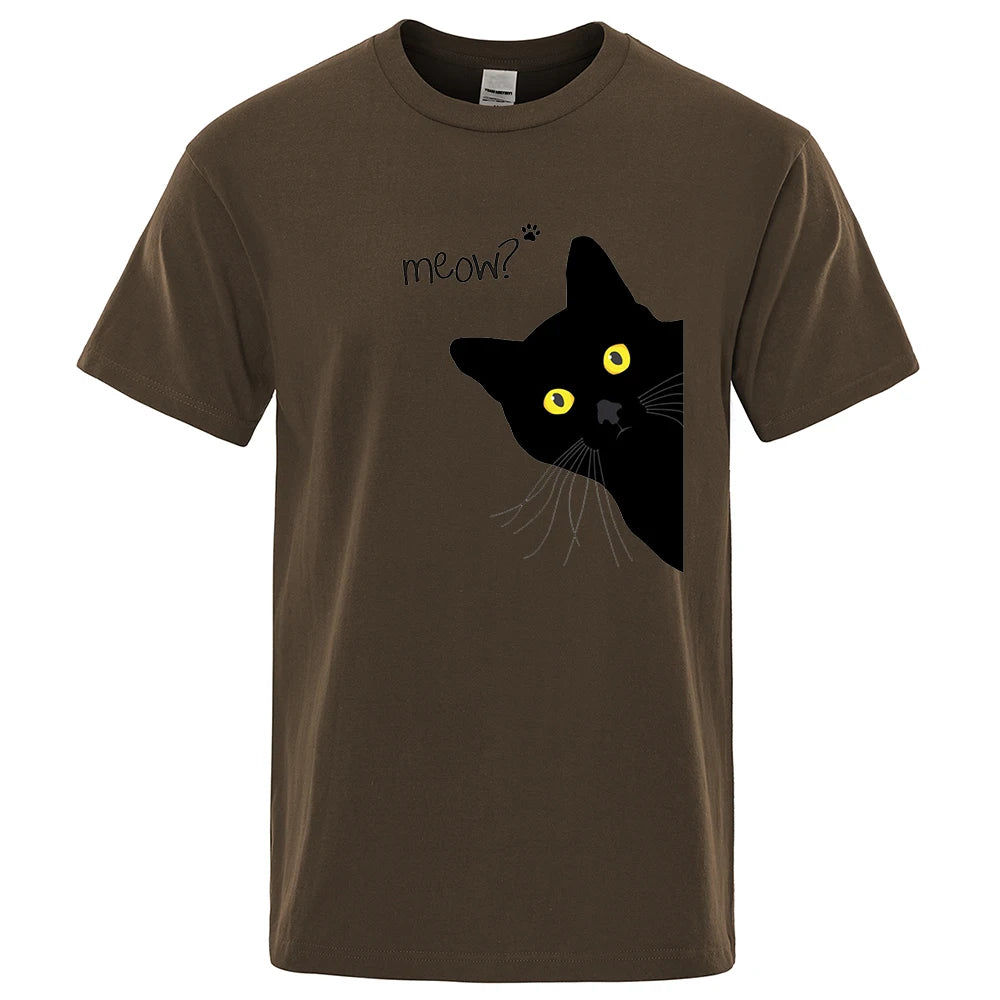 Men's Black Cat Graphic T-Shirt